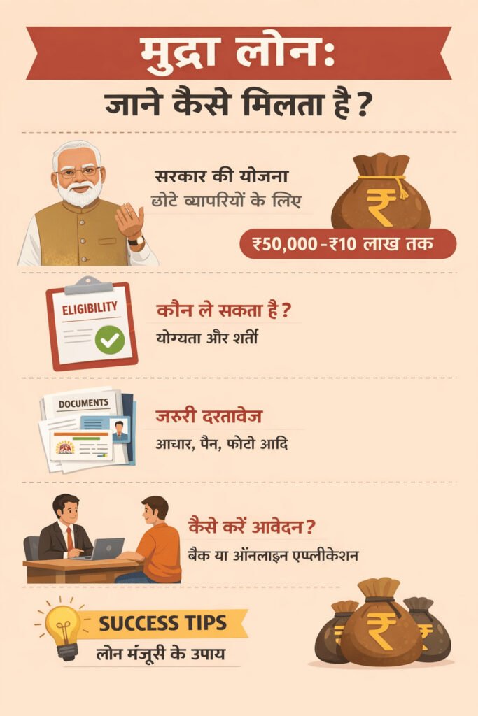 mudra loan kaise milta hai​