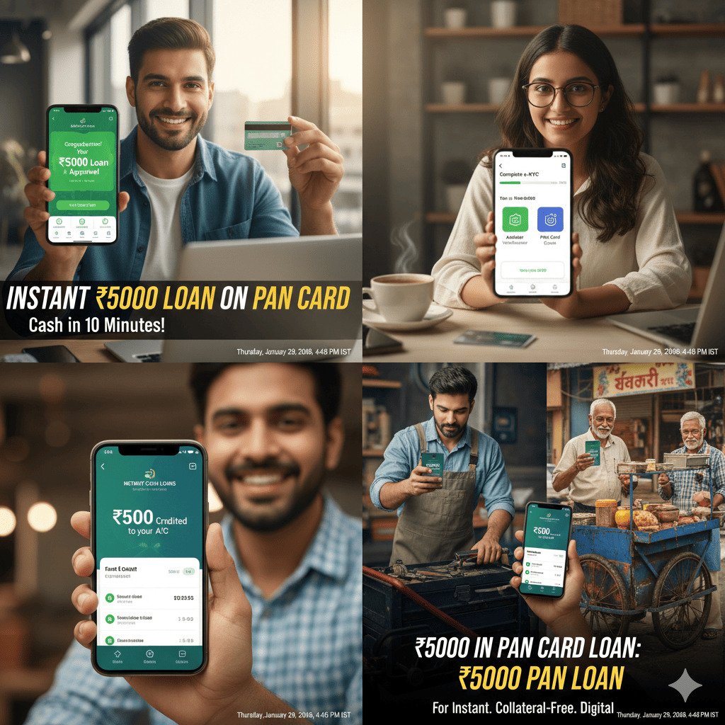 5000 Loan on PAN Card